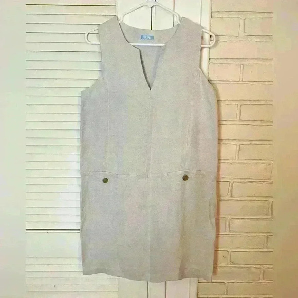 J. McLaughlin JMcL Linen Dress size Small Khaki Color - Picture 1 of 9